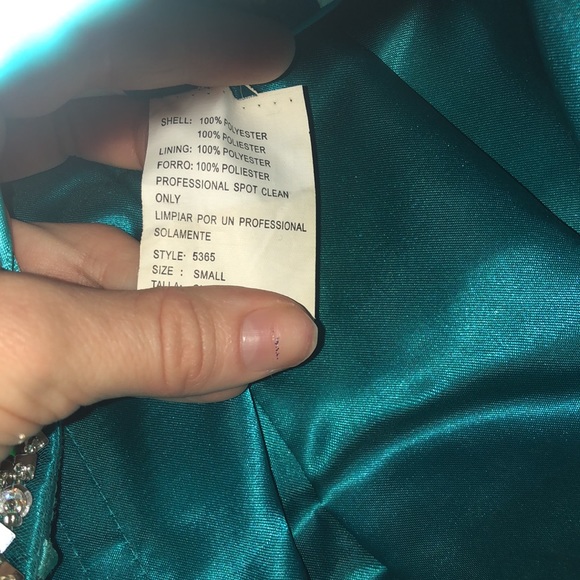 Turquoise Homecoming or prom dress - Picture 7 of 7